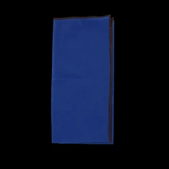 Viskestykke ( 50x70cm). Blå m Brun Kant